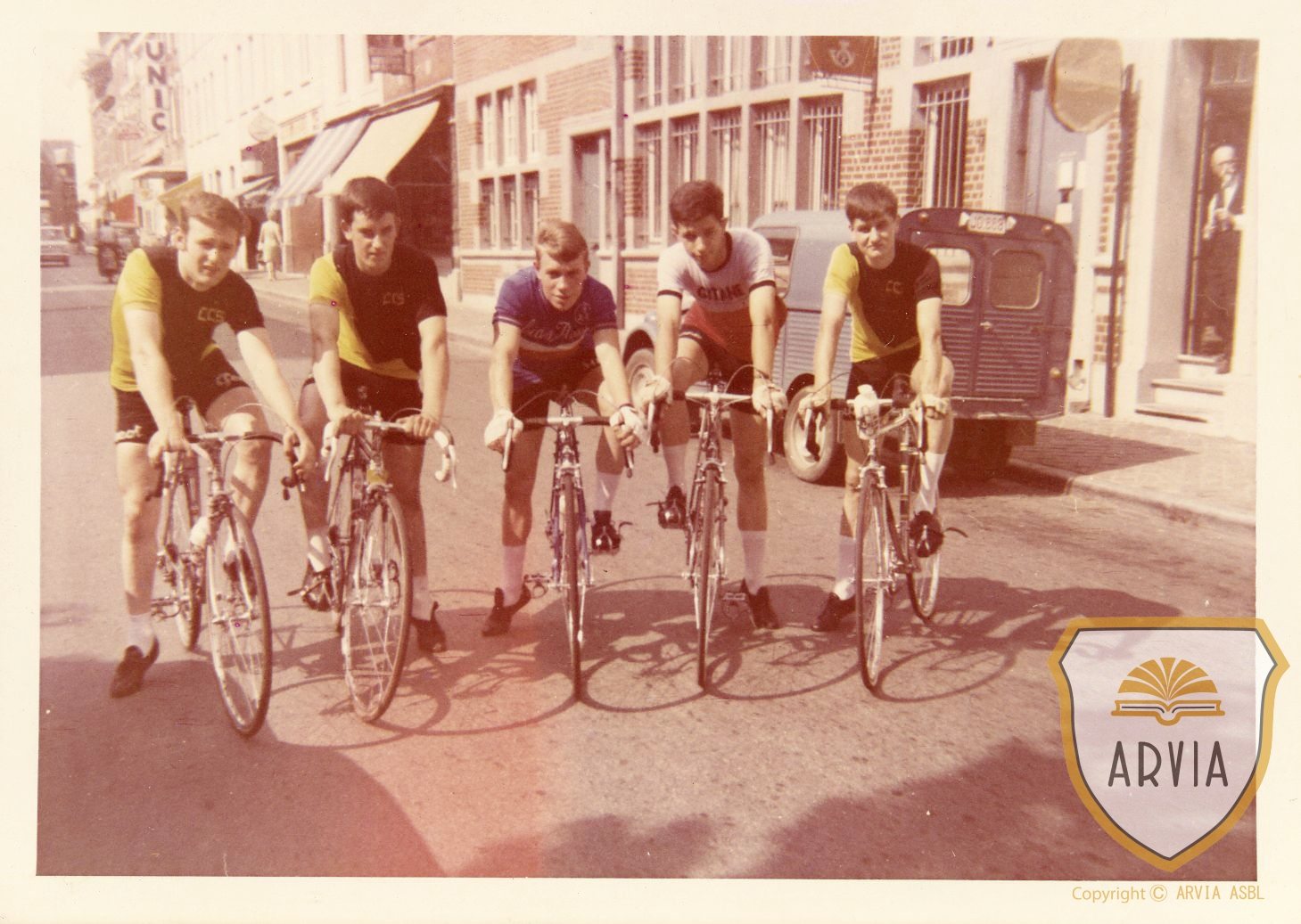 HERVE ±1966 Course cycliste M.Closset P.Henrard G.Xhonneux I