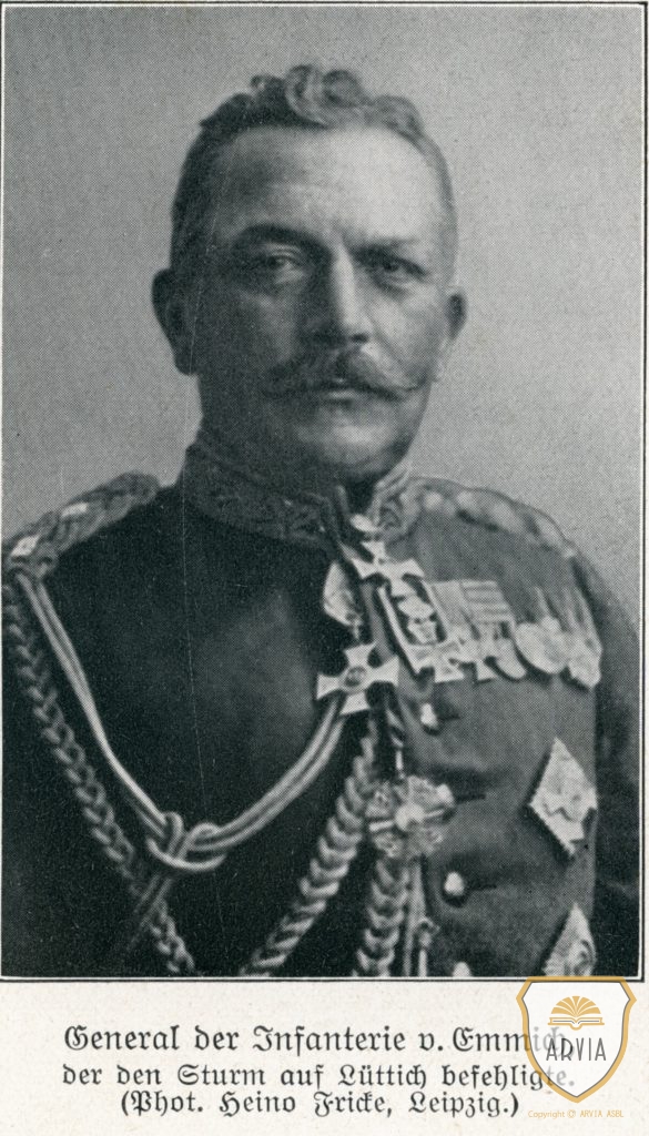 GUERRE 1418 VON EMMICH Otto Général Prussien ARVIA Archives Herve